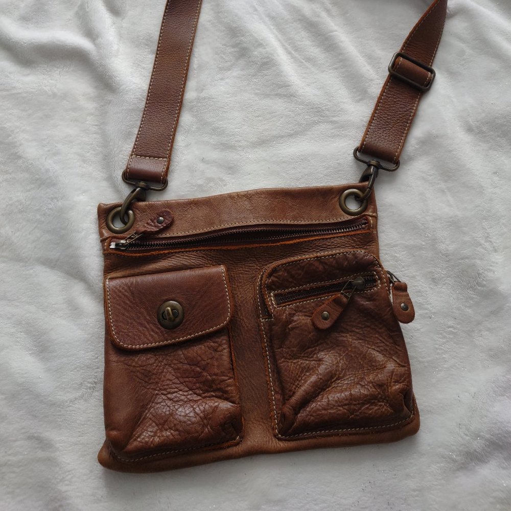 Roots Brown Crossbody Bag